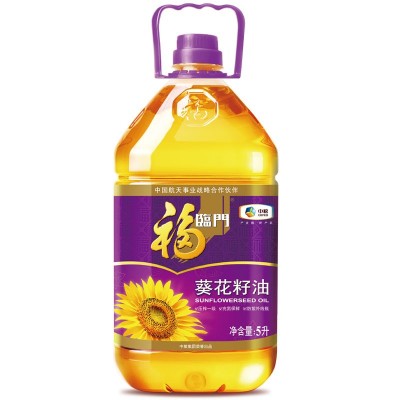 福临门压榨一级葵花籽油5L